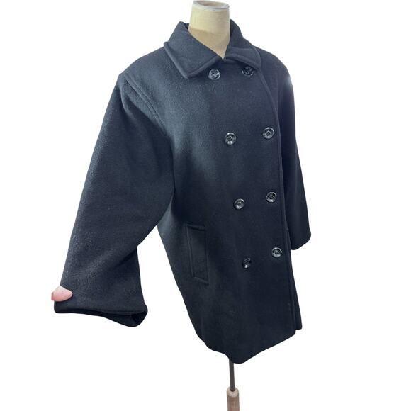 "LESLIE FAY" Wool Blend Double Breasted Women's Coat SZ 10 Preppy Old Money - Picture 2 of 14